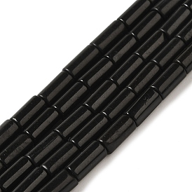 Natural Black Stone Beads Strands, Column