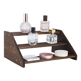 3-Tier Wood Storage Riser Racks, for Cosmetic, Jewelry Glasses