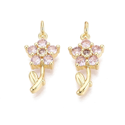 Латунный кулон с микропаве из циркония, 