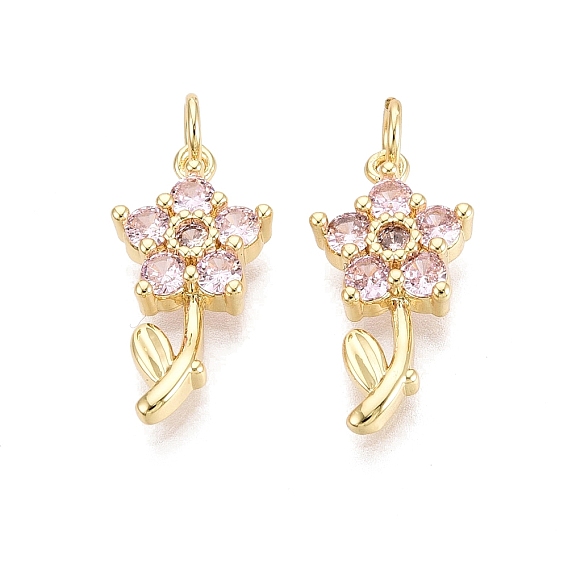 Латунный кулон с микропаве из циркония, 