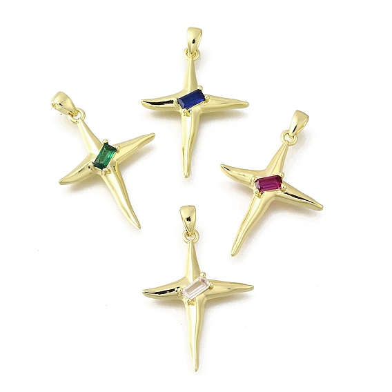 Кулон из циркония, звезды прелести, стойки покрытие, прочное покрытие, без кадмия и без свинца, реальный 18 k позолоченный