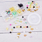 Nbeads DIY Candy Bracelet with Bee Making Kits for Kid, Including Imitation Pearl & Candy & Heart & Star Acrylic & Plastic Beads, Daisy & Bee Alloy Enamel Pendants