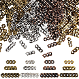 240 шт. 12 стили тибетские литые распорки, прямоугольные