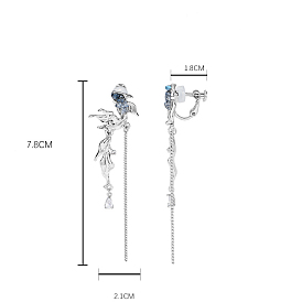 Серьги-клипсы из рыбьего сплава из стекла