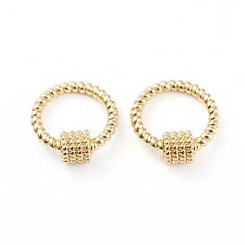 Brass Screw Carabiner Lock Charms, for Necklaces Making, Quick Links, Cadmium Free & Lead Free, Long-Lasting Plated, Ring