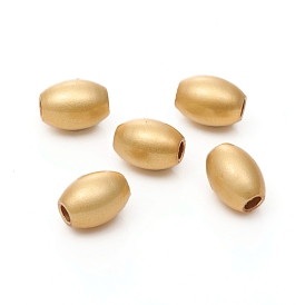 Brass Beads, Long-Lasting Plated, Matte Style, Rice