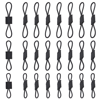 24 Stück 3 Stile Nylon mit Gummi-Klammer für taktische Ausrüstung, Elastisches Bindeband mit Schnalle für taktische Westen, Rucksäcke und Taschen