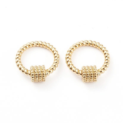 Brass Screw Carabiner Lock Charms, for Necklaces Making, Quick Links, Cadmium Free & Lead Free, Long-Lasting Plated, Ring