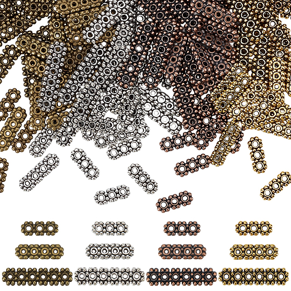 240 шт. 12 стили тибетские литые распорки, прямоугольные