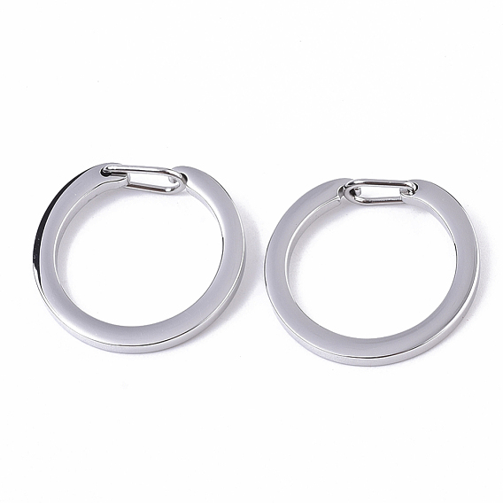 304 Stainless Steel Keychain Clasp Findings, Ring