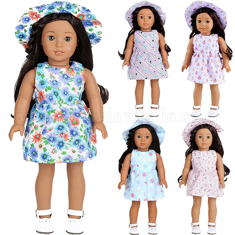 Fábrica de China Vestido de muñeca de tela, trajes de muñeca, para muñecas American Girl de 18 pulgadas. 310x235x140 mm a granel en línea -