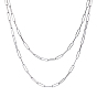 Brass Round Oval Paperclip Chain Necklace Making, with Lobster Claw Clasps