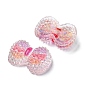 Transparent Epoxy Resin Decoden Cabochons, with Paillettes, Bowknot