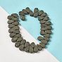 Natural Pyrite Beads Strands, Teardrop, Top Drilled