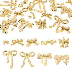 16шт 8 стили латунные подвески с покрытием стойки, долговечный, бантом