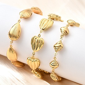 304 браслеты из нержавеющей стали ссылка для женщин, золотые