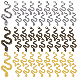 90 шт 3 стили подвески из сплава в тибетском стиле, без кадмия и без свинца, змея