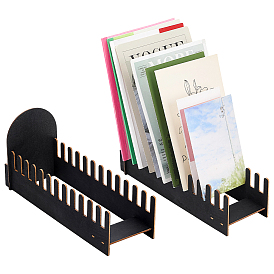 Support de rangement de cartes de bureau en bois, rectangle