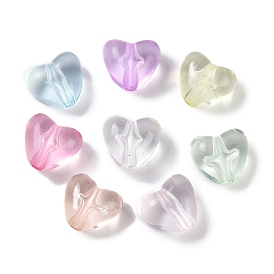 Прозрачные акриловые бусины, сердце