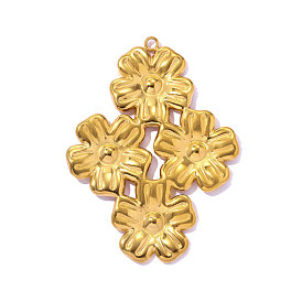 304 подвески из нержавеющей стали, подвеска в виде цветочного букета, ионное покрытие (ip), долговечный