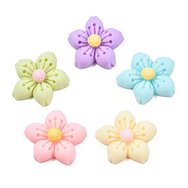 Opaque Resin Cabochons, Flower