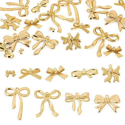16шт 8 стили латунные подвески с покрытием стойки, долговечный, бантом