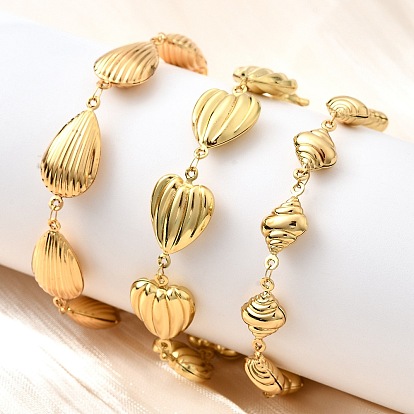 304 браслеты из нержавеющей стали ссылка для женщин, золотые