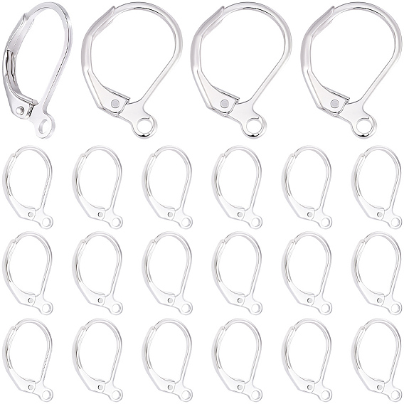 200 шт. латунные серьги с рычагом, с горизонтальной петлей