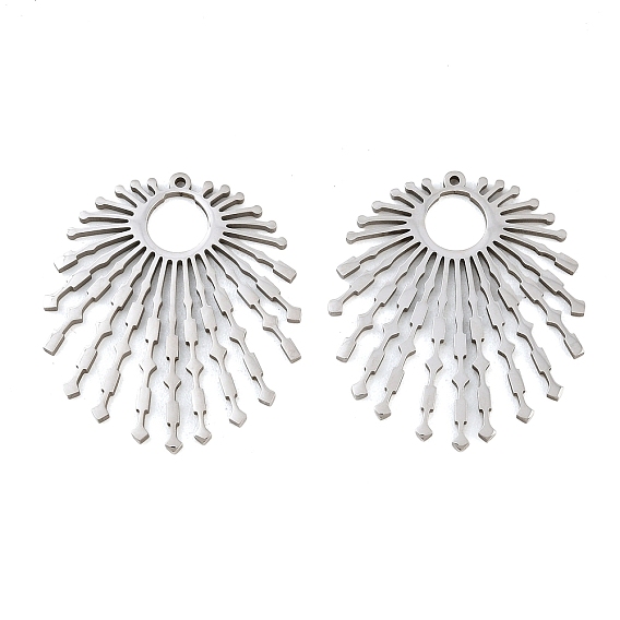 304 Stainless Steel Pendants, Sunburst Sun Charms