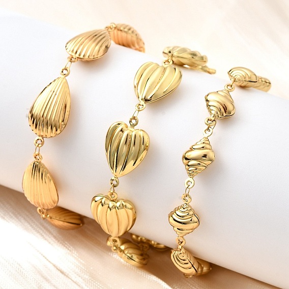 304 браслеты из нержавеющей стали ссылка для женщин, золотые