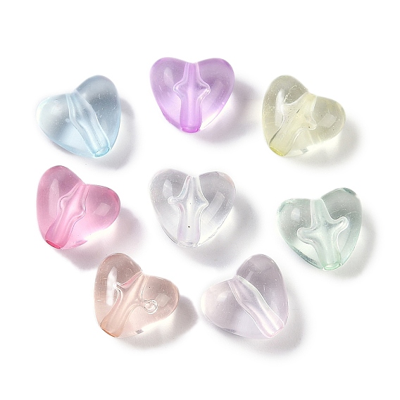 Прозрачные акриловые бусины, сердце