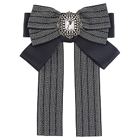 Броши из полиэфирной смолы в виде банта, со стразами