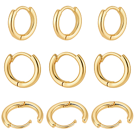 10 пары латунных серег-колец Huggie Hoop, кольцо