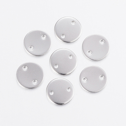 201 Stainless Steel Links/Connectors, Flat Round