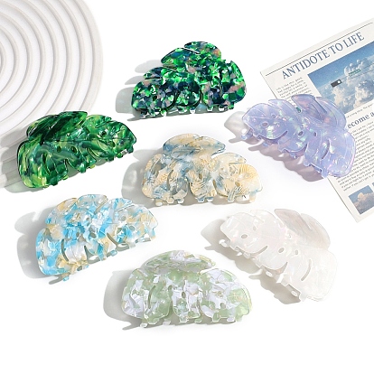 Заколки-коготь из листовой ацетат целлюлозы, аксессуары для волос для женщин и девочек