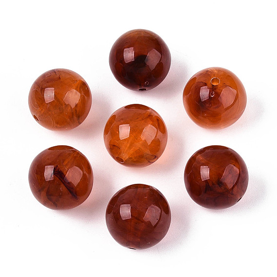Круглые акриловые бусины, имитирующие драгоценные камни