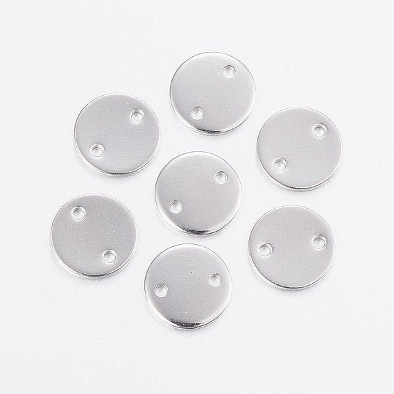 201 Stainless Steel Links/Connectors, Flat Round