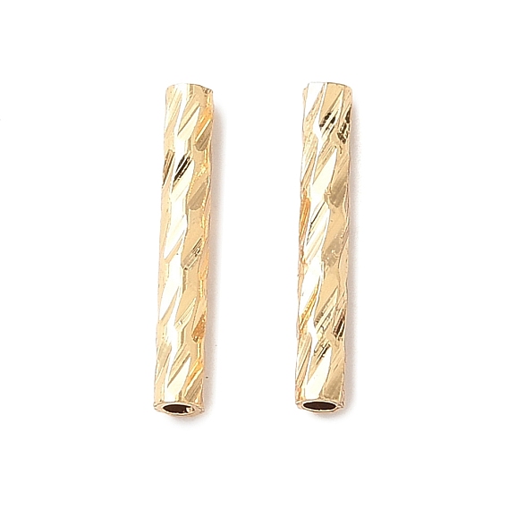 Латунные бусины, без кадмия, без никеля и без свинца, текстурированная трубка