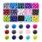 Baking Paint Glass Beads, Round