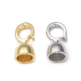 Rack Plating Brass Fold Over Clasps, Cadmium Free & Lead Free, Long-Lasting Plated