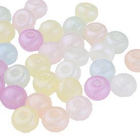 Perles acryliques, perles de paillettes, la moitié foré, demi-tour