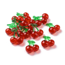 Transparent Acrylic Pendants, Cherry