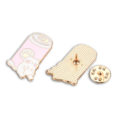 Fábrica de China Gato con pin de esmalte de latas, insignia de dibujos  animados de aleación chapada en oro claro para ropa de mochila, libre y sin  plomo níquel 30x18 mm a