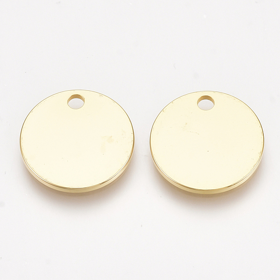 Messing Charme, Nickel frei, echt 18 k vergoldet, Flachrund