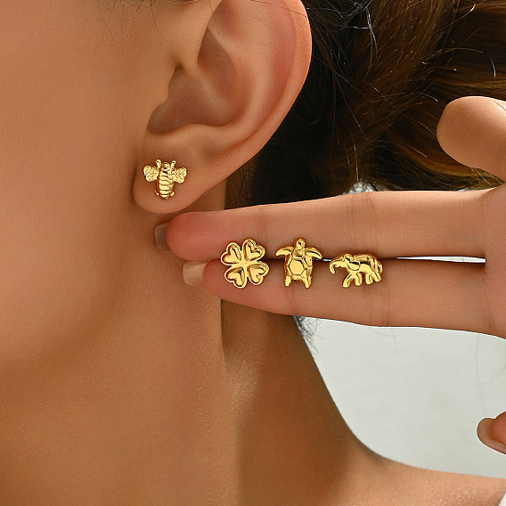 Латунь серьги, реальный 18 k позолоченный