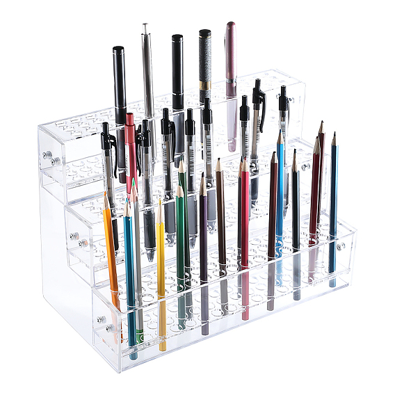 3-ярусная акриловая подставка-органайзер для демонстрации экспонатов, держатель ручки