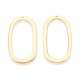 Латунные подвески, без никеля , овальные, полый