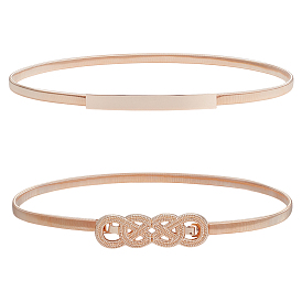 2 шт. 2 стили цепных ремней из сплава с застежками, прямоугольник и китайский узел