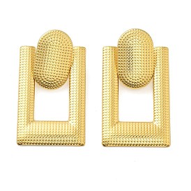 304 Stainless Steel Stud Earrings for Women, Real 18K Gold Plated