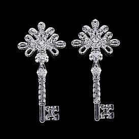 Прозрачные пластиковые большие подвески, ключ